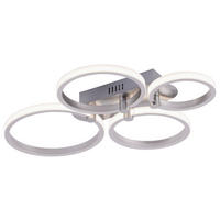 LED-DECKENLEUCHTE LOLASMART-JOHANNA  Smart 52/56,5/10,5 cm   - Alufarben, Design, Kunststoff/Metall (52/56,5/10,5cm)
