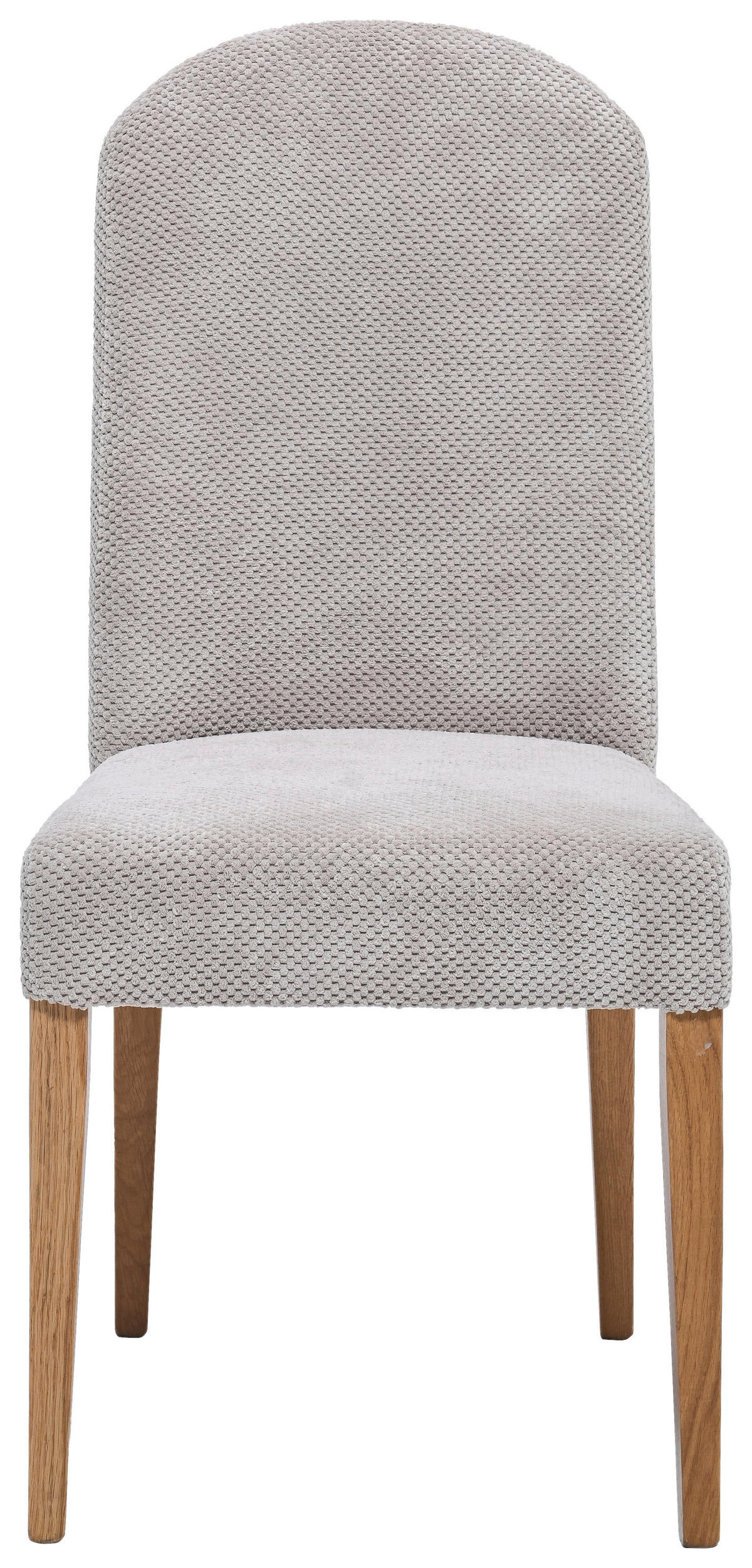 STUHL Mikrofaser Weiß, Eichefarben Eiche massiv  - Eichefarben/Weiß, LIFESTYLE, Holz/Textil (48/99,5/63cm) - Boxxx