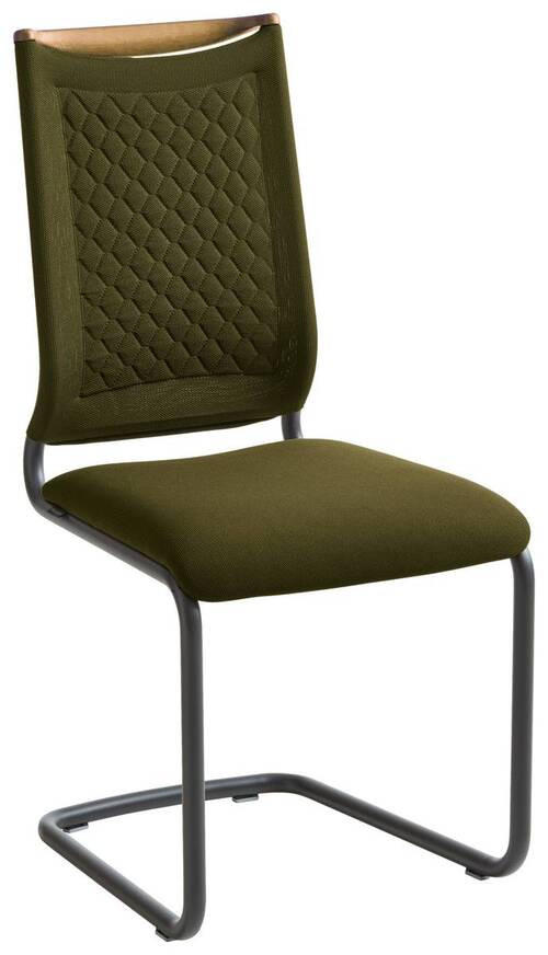 SCHWINGSTUHL  in Flachgewebe, Netz  - Eichefarben/Anthrazit, Design, Holz/Textil (47/99/59cm) - Venjakob