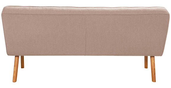 SITZBANK 183/90/79 cm Webstoff Beige Eiche vollmassiv  - Eichefarben/Beige, Design, Holz/Textil (183/90/79cm) - Linea Natura