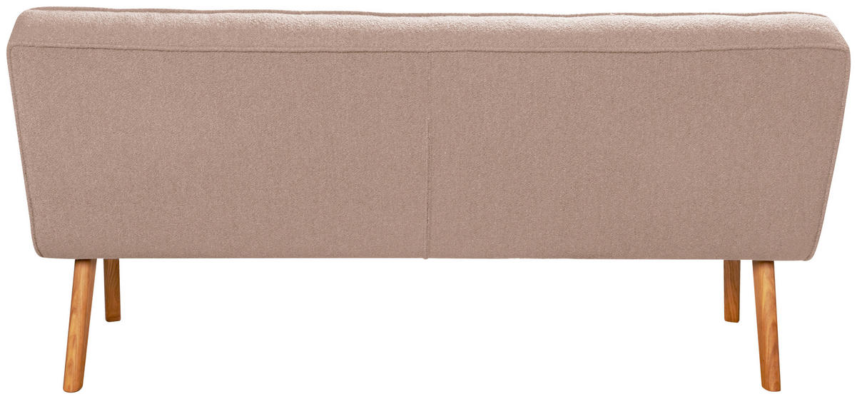 SITZBANK 183/90/79 cm Webstoff Beige Eiche vollmassiv  - Eichefarben/Beige, Design, Holz/Textil (183/90/79cm) - Linea Natura