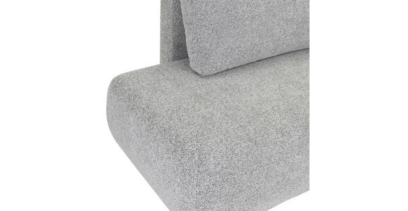 ECKSOFA Grau Flachgewebe Zierkissen, Rückenkissen, Bettkasten, Schlaffunktion, Rücken echt, Liegefläche im Originalstoff  - Schwarz/Grau, KONVENTIONELL, Kunststoff/Textil (260/145cm) - Carryhome