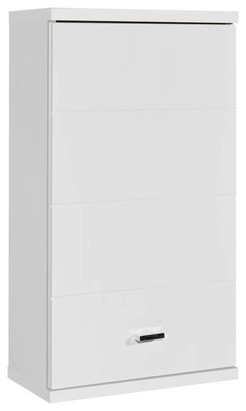 FALISZEKRÉNY 38/71/23 cm  - ezüst/fehér, Basics, műanyag/faalapú anyag (38/71/23cm) - Xora