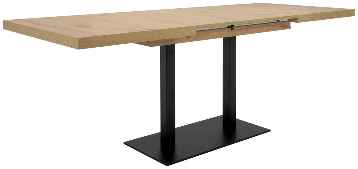 STOL ZA BLAGOVAONICU  crna, hrast Artisan  drvni materijal      - hrast Artisan/crna, Konvencionalno, drvni materijal/metal (120/80/74cm) - MID.YOU
