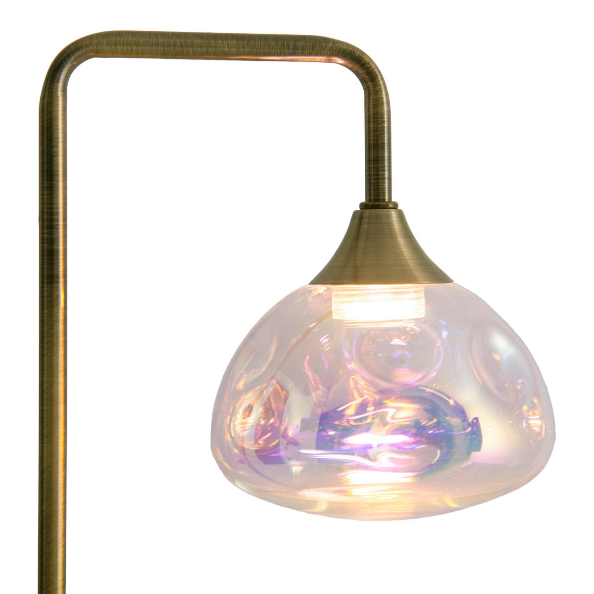 TISCHLEUCHTE 17,5/45 cm   - Messingfarben, Design, Glas/Metall (17,5/45cm) - Näve