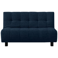 SCHLAFSOFA Dunkelblau Stoffauswahl, Schlafen auf Sitzhöhe  - Schwarz/Dunkelblau, Design, Textil/Metall (145/92/102cm) - Novel