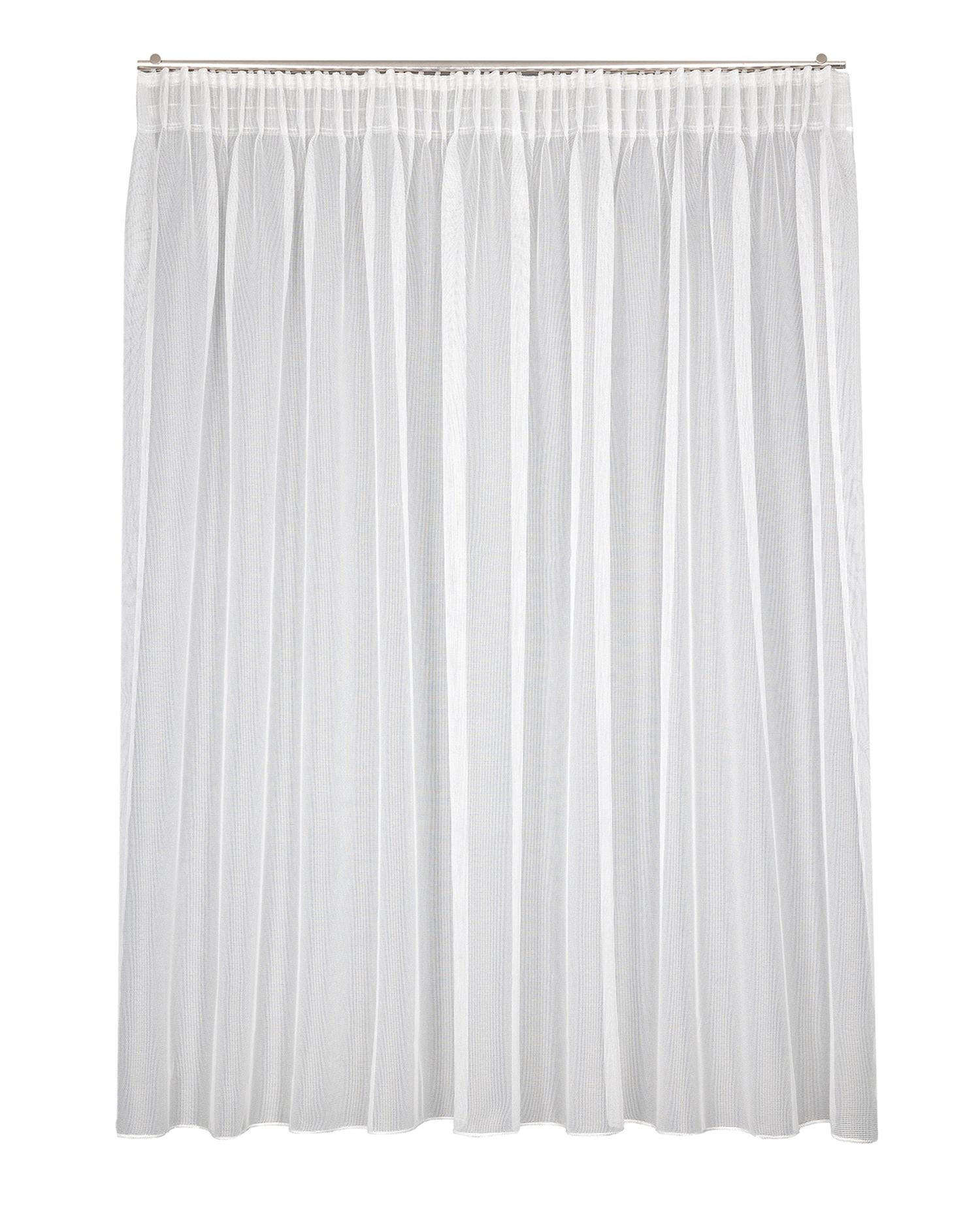 KÉSZFÜGGÖNY áttetsző  - fehér, Basics, textil (300/175cm)