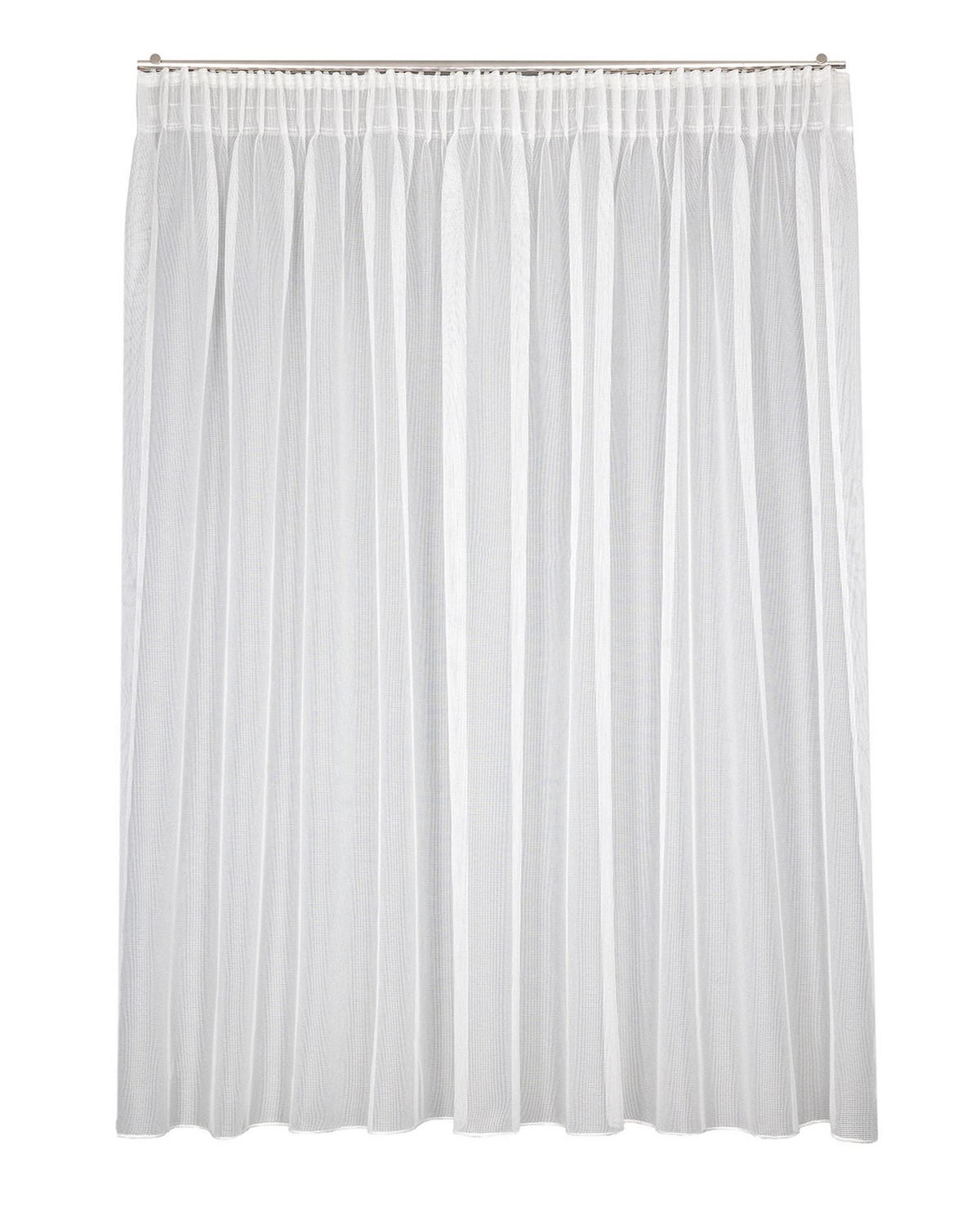 KÉSZFÜGGÖNY áttetsző  - fehér, Basics, textil (300/175cm)