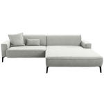 ECKSOFA  in Flachgewebe Grau  285/190 cm  - Schwarz/Grau, Design, Textil/Metall (285/190cm) - Johann Jakob