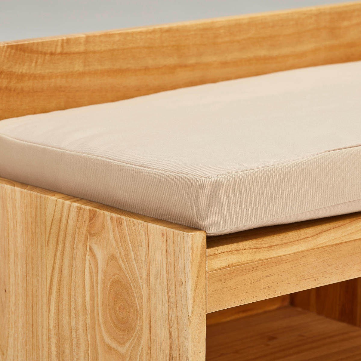 GARDEROBENBANK  in 100/40/56 cm  - Hellbraun/Naturfarben, Natur, Holz/Textil (100/40/56cm) - MID.YOU