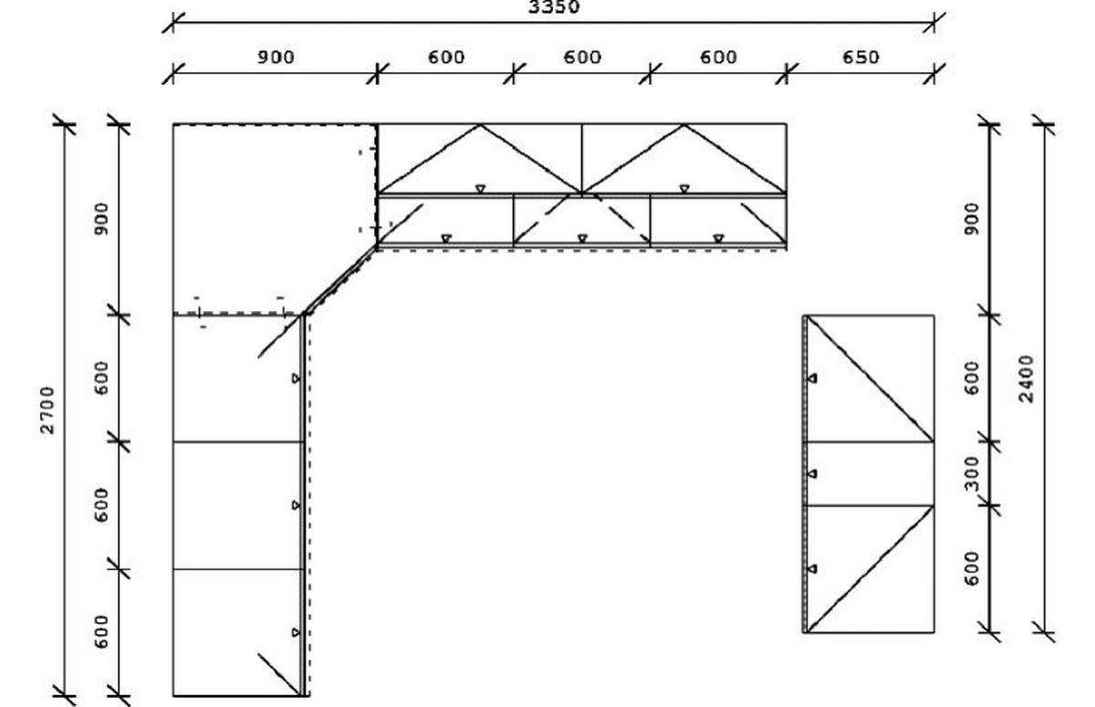 ECKKÜCHE  in Eichefarben, Hellgrau  - Edelstahlfarben/Eichefarben, KONVENTIONELL, Holzwerkstoff/Metall (270/270/150cm) - Impuls