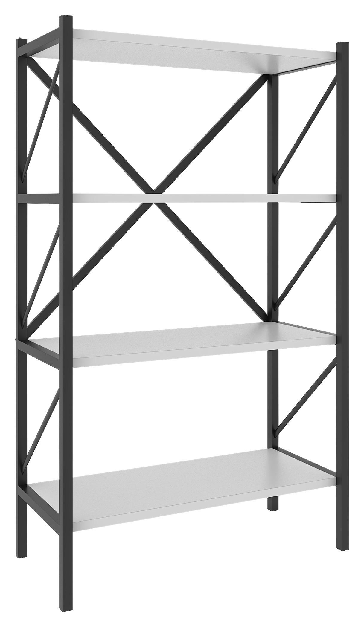REGAL  66/121/34 cm Weiss  - Weiss, Modern, Holzwerkstoff (66/121/34cm) - MID.YOU