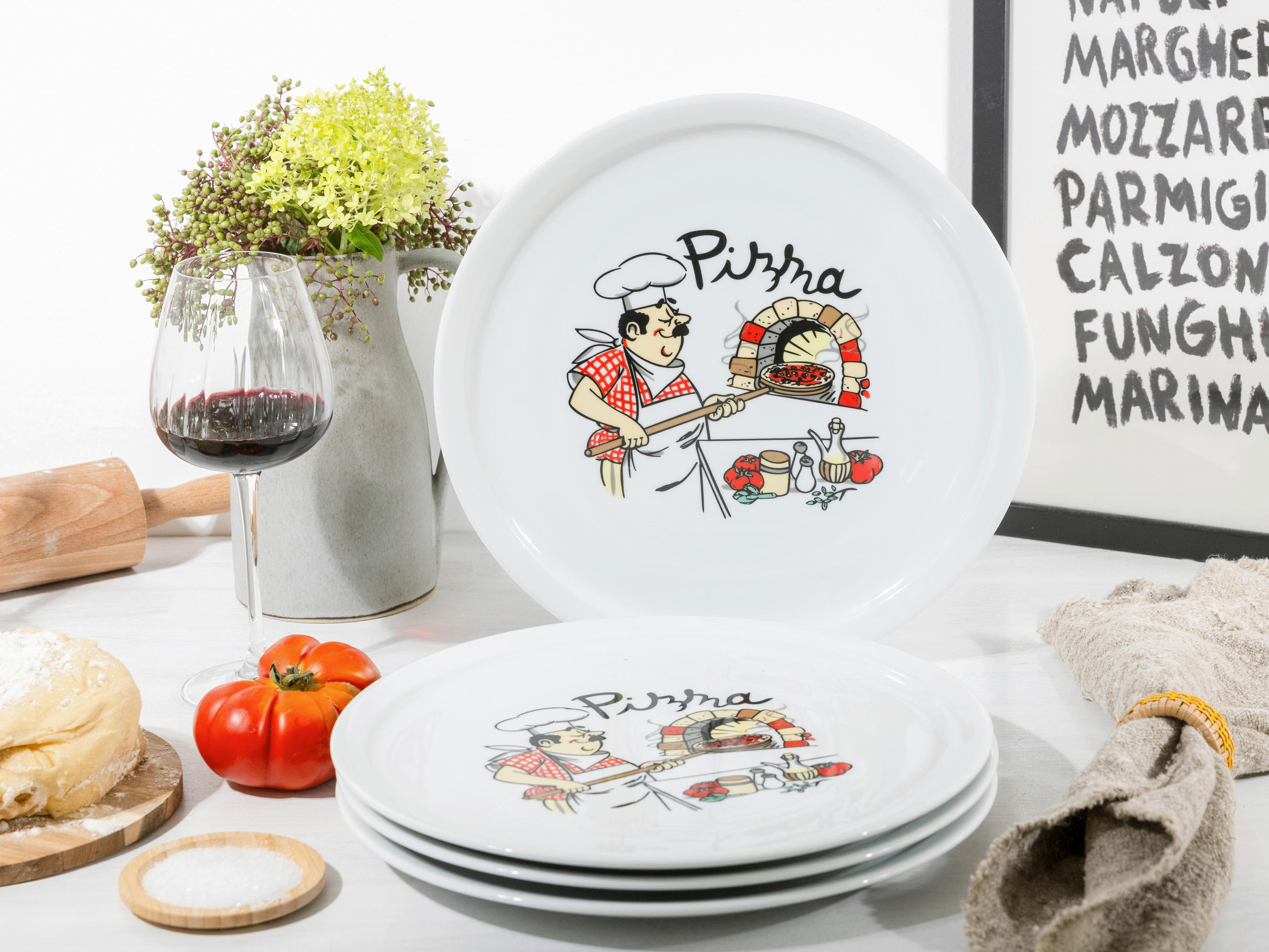 PIZZATELLER Milano Pizzabäcker  40 cm   - Multicolor, Basics, Keramik (40cm) - Creatable