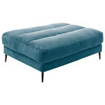 HOCKERBANK in Textil Petrol  - Petrol/Schwarz, Design, Textil/Metall (90/83/125cm) - Dieter Knoll