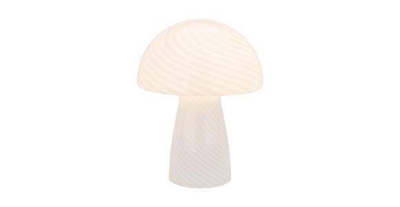 TISCHLEUCHTE 21/28 cm   - Weiß, KONVENTIONELL, Glas (21/28cm) - Novel