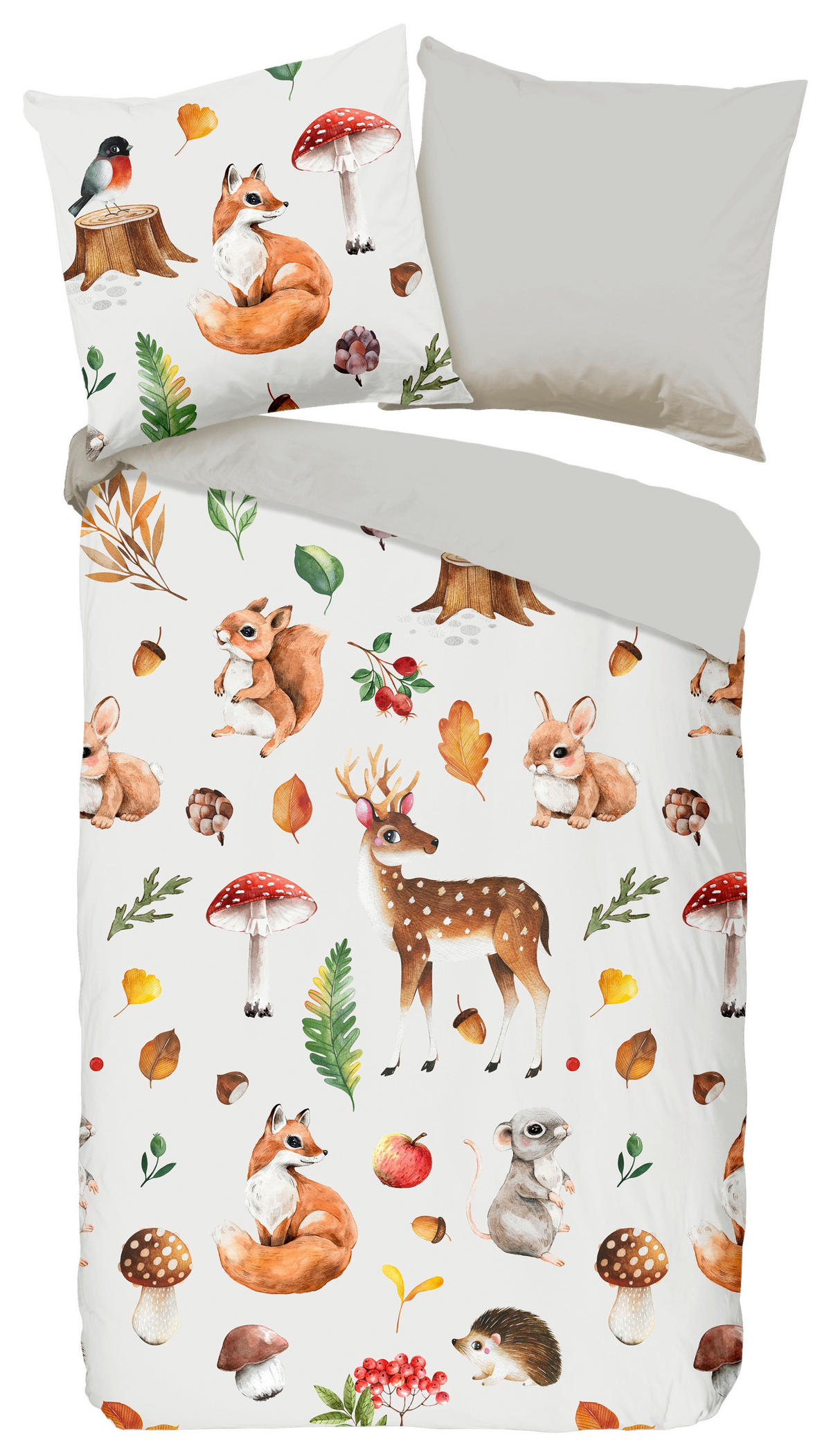 JUGENDBETTWÄSCHE Autumn Biber 135/200 cm  - Multicolor, Natur, Textil (135/200cm)