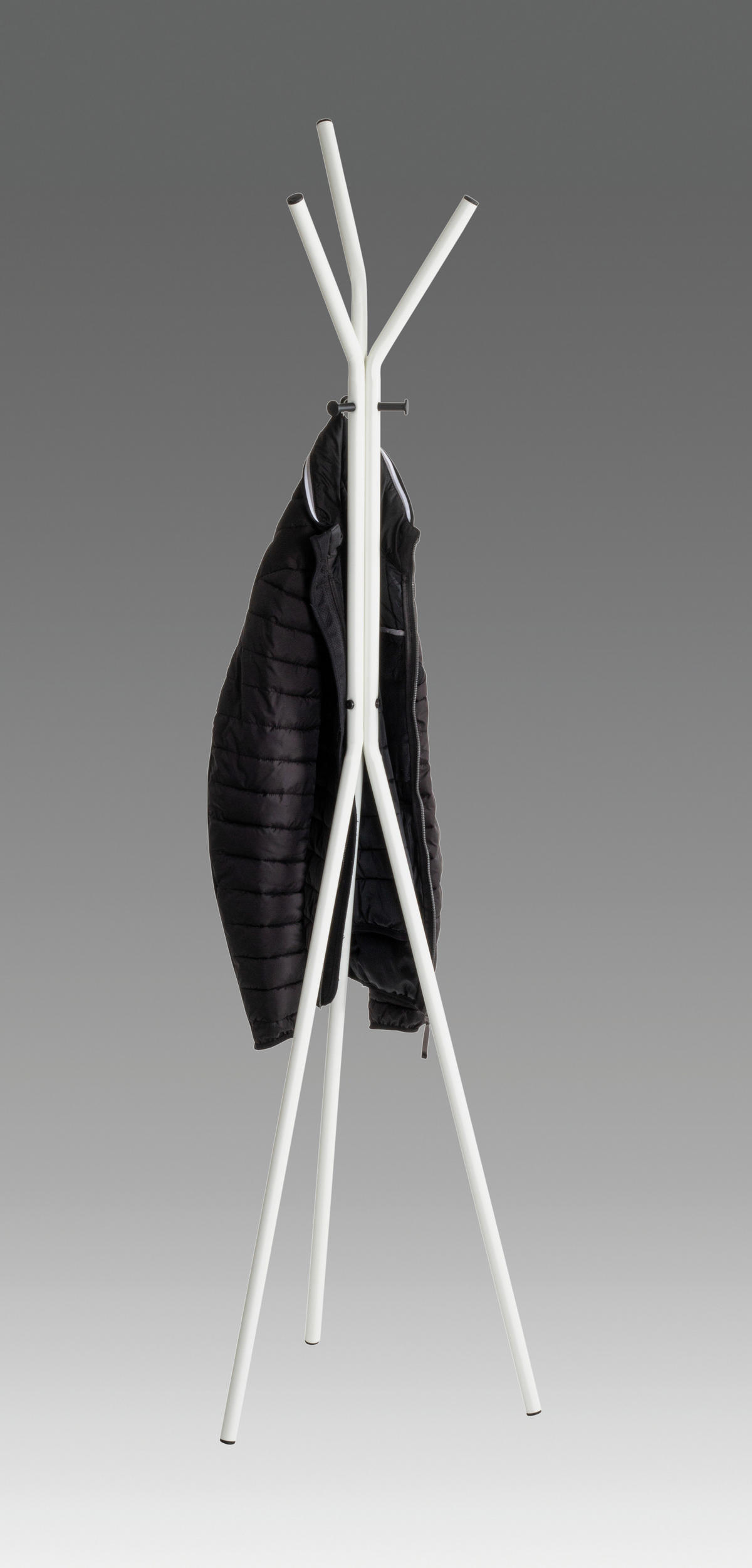 KLEIDERSTÄNDER in Schwarz, Weiß 46/178/46 cm   - Schwarz/Weiß, Design, Metall (46/178/46cm)