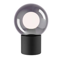 TISCHLEUCHTE Bravino 12/17,5 cm  - Brombeere/Schwarz, Design, Glas/Metall (12/17,5cm) - Eglo