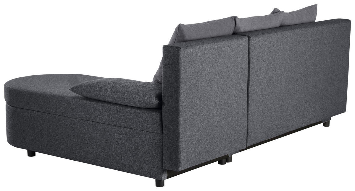ECKSOFA in Webstoff Dunkelgrau  - Dunkelgrau/Anthrazit, Konventionell, Kunststoff/Textil (159/196cm) - Ti'me