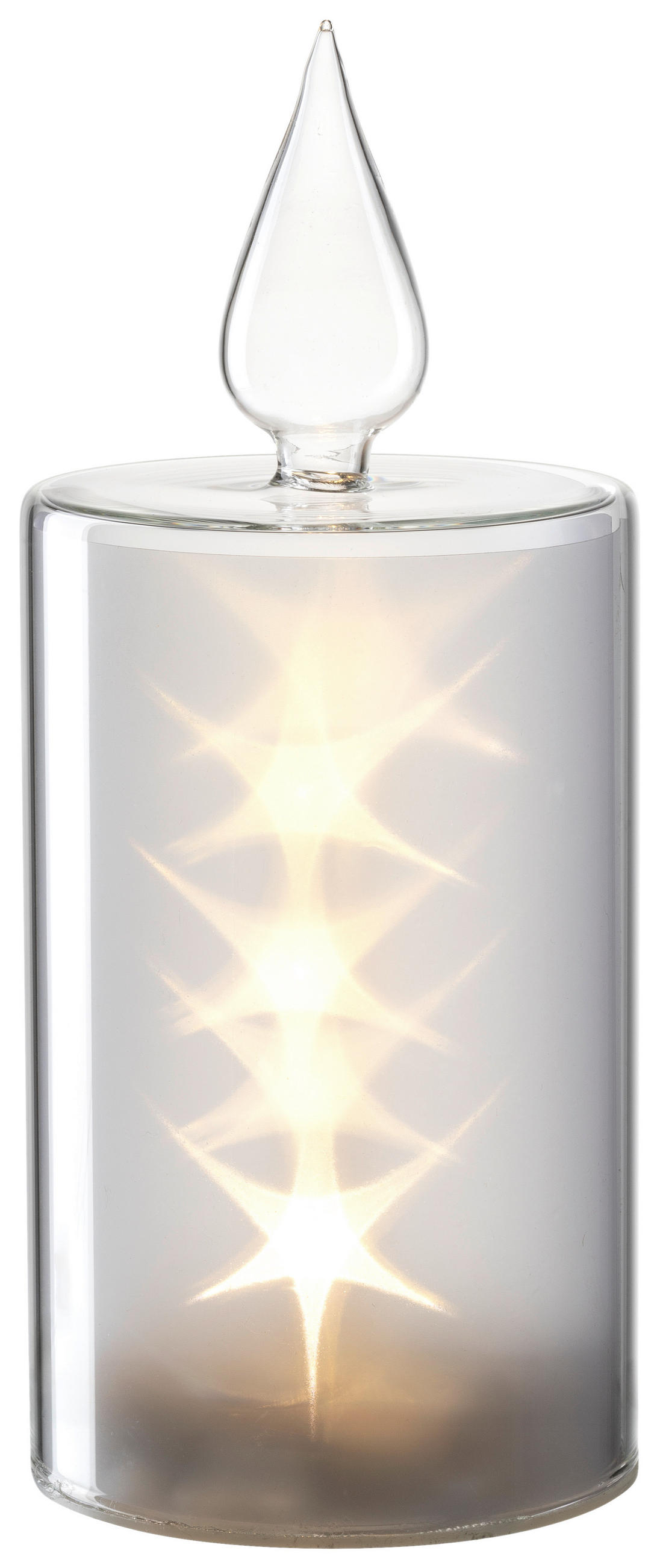 LED-KERZE - Weiß, Basics, Glas/Kunststoff (9/21/9cm) - Leonardo