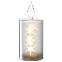 LED-KERZE - Weiß, Basics, Glas/Kunststoff (9/21/9cm) - Leonardo