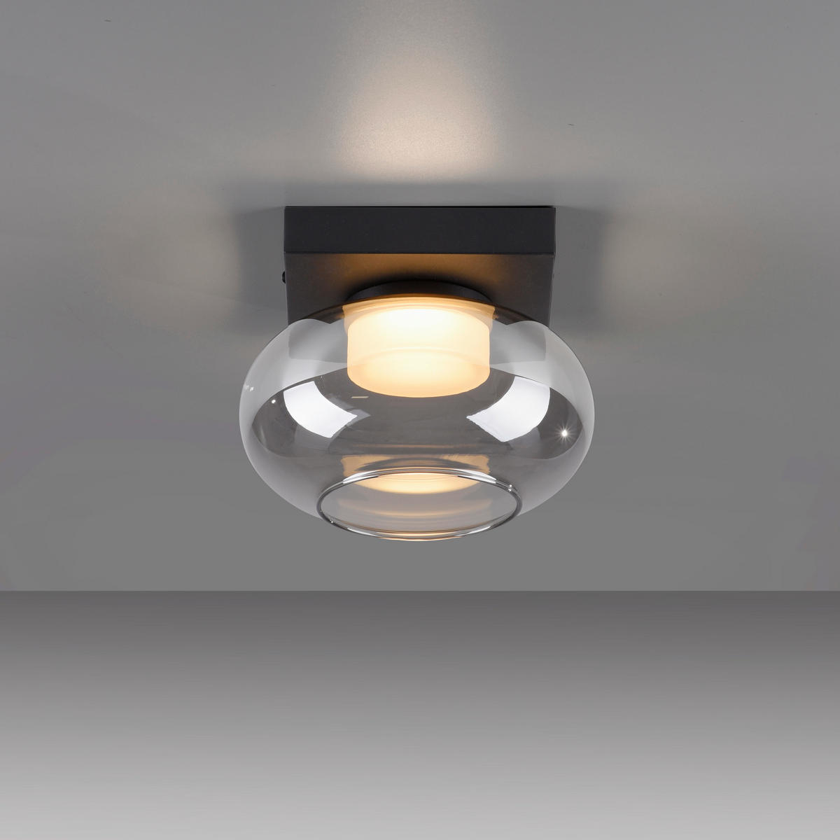 LED-DECKENLEUCHTE SW SIA 20/20/14,4 cm   - Schwarz, Design, Kunststoff/Metall (20/20/14,4cm) - Schöner Wohnen