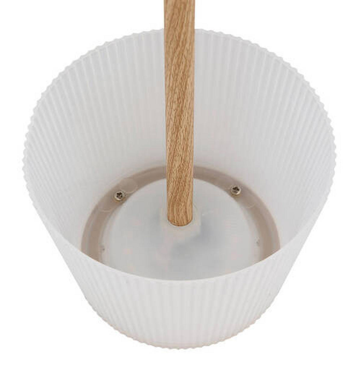 AKKU-TISCHLEUCHTE - Braun, Natur, Kunststoff/Metall (13/38cm) - Globo