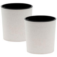 ÜBERTOPF-SET 30/30,5 cm  - Weiß, Basics, Kunststoff (30/30,5cm) - Siena Garden