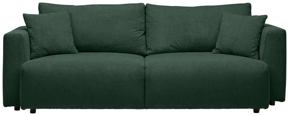 SCHLAFSOFA PONTE - Dunkelgrün/Schwarz, Design, Kunststoff/Textil (250/92/105cm) - Carryhome