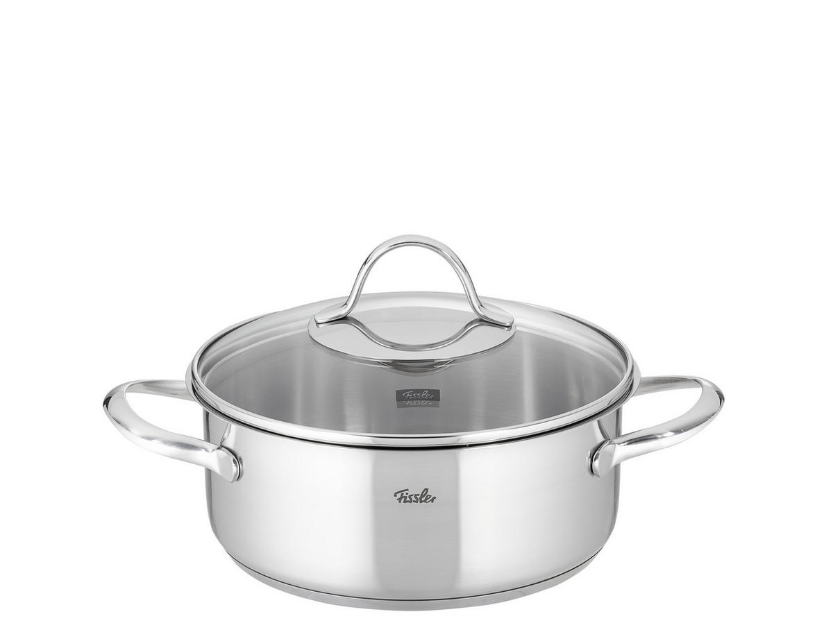 KOCHTOPFSET Paris 5-teilig  - Klar/Silberfarben, Basics, Glas/Metall - Fissler