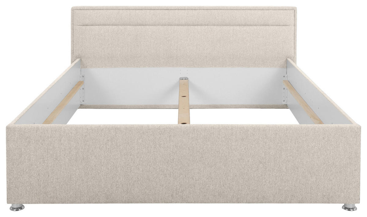 POLSTERBETT Bettkasten, Lattenrost, Matratze Naturfarben 160/200 cm  - Naturfarben, MODERN, Holz/Kunststoff (160/200cm) - MID.YOU