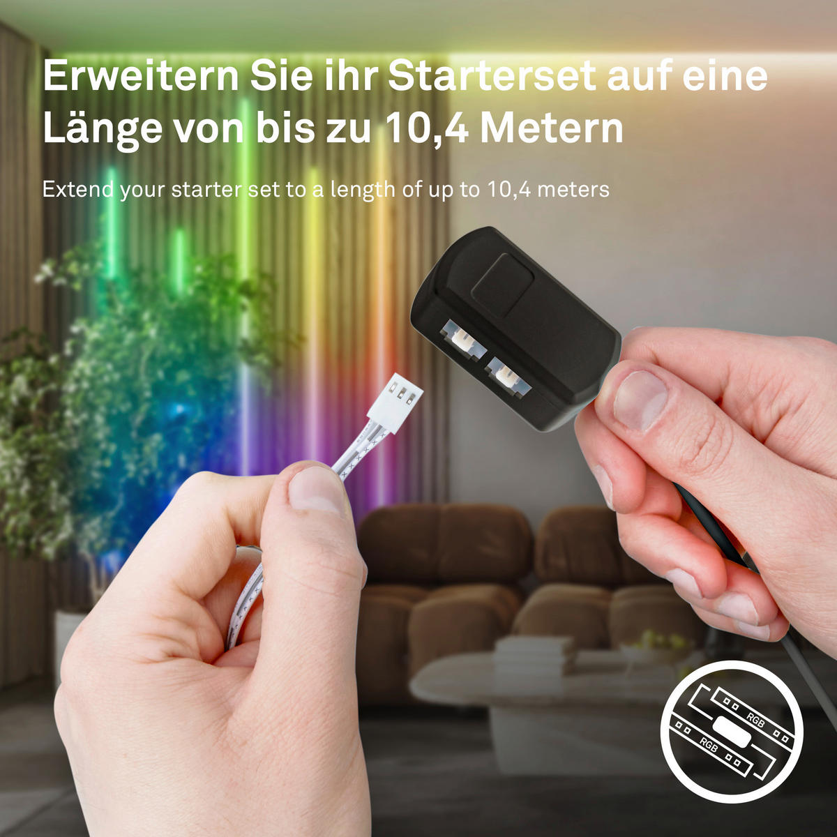 LED-STRIP 260 cm  Pimp Your Panel Erweiterung  - Weiß, Basics, Kunststoff (260cm) - Briloner