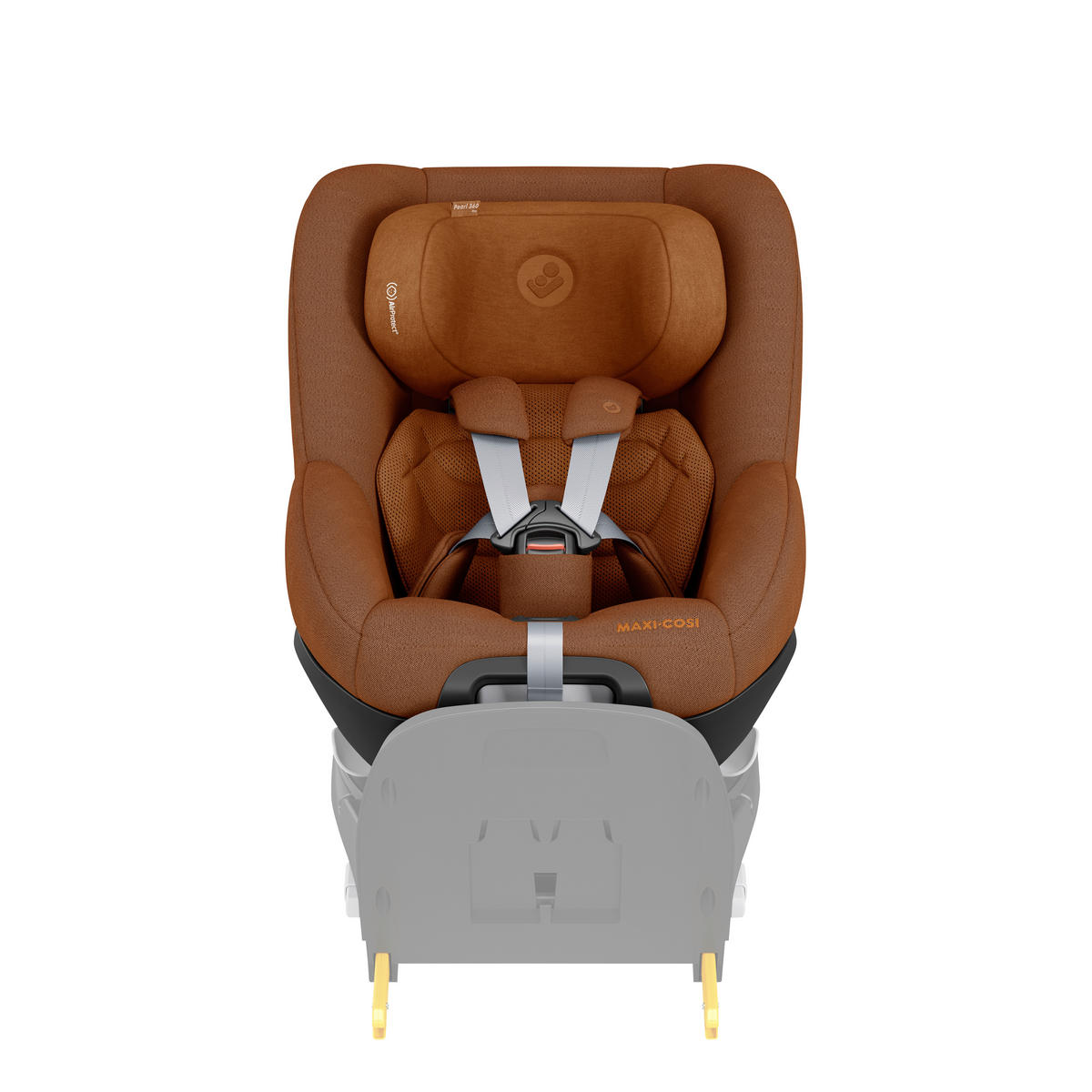 BILBARNSTOL PEARL 360 PRO  - cognacfärgad, Basics, metall/textil (43,2/49,6/71,4cm) - Maxi Cosi Pro