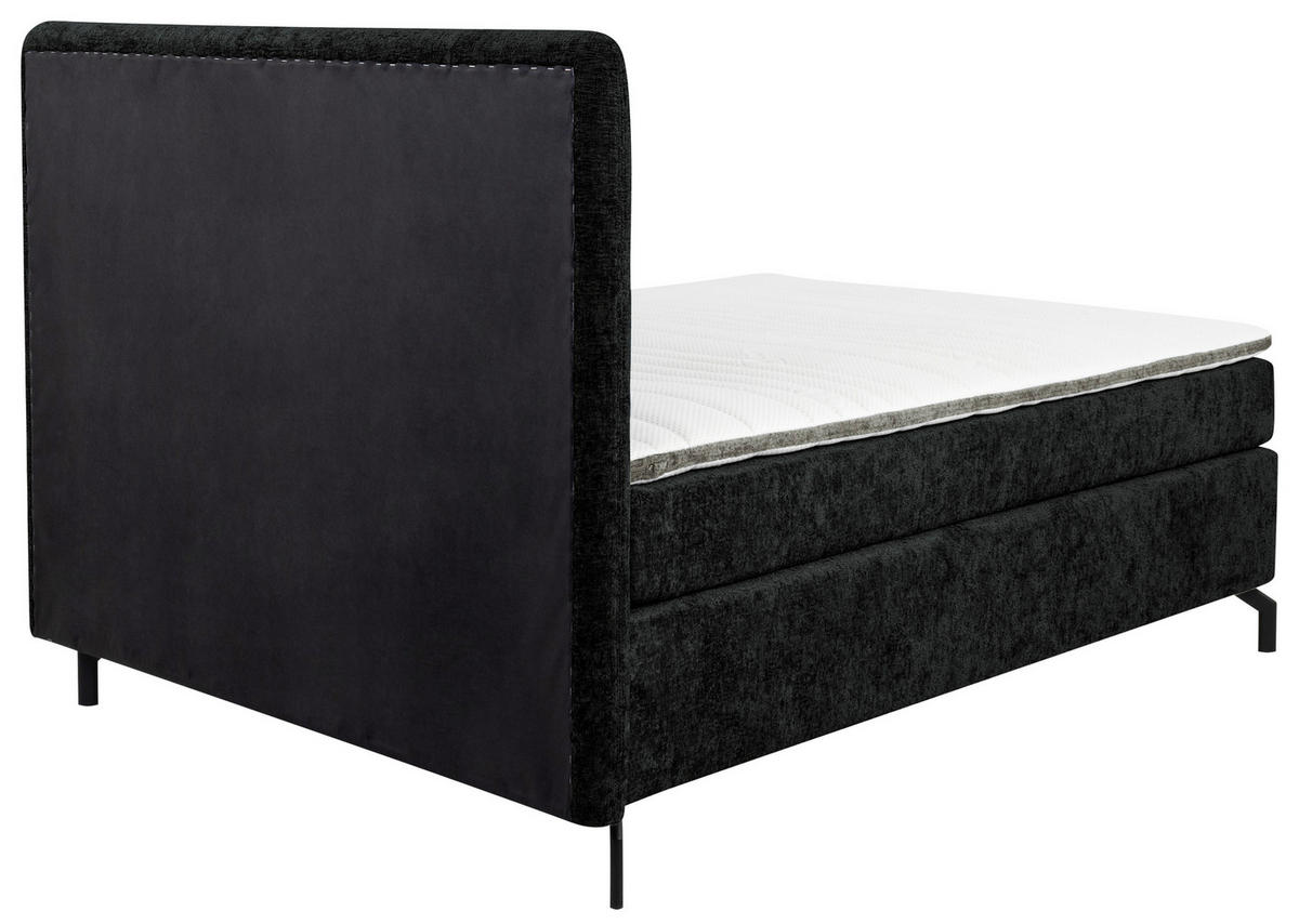 BOXSPRINGBETT 140/200 cm  in Schwarz  - Schwarz, Design, Textil/Metall (140/200cm) - Esposa