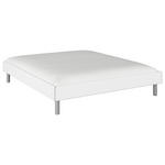 BETT 180/200 cm  in Weiß  - Alufarben/Weiß, Design, Holzwerkstoff/Metall (180/200cm) - Carryhome