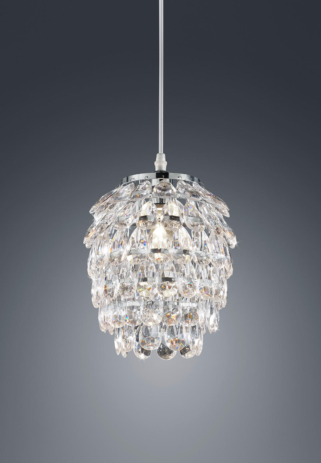 LUSTER 20/150 cm - boja hroma, Dizajnerski, metal (20/150cm)