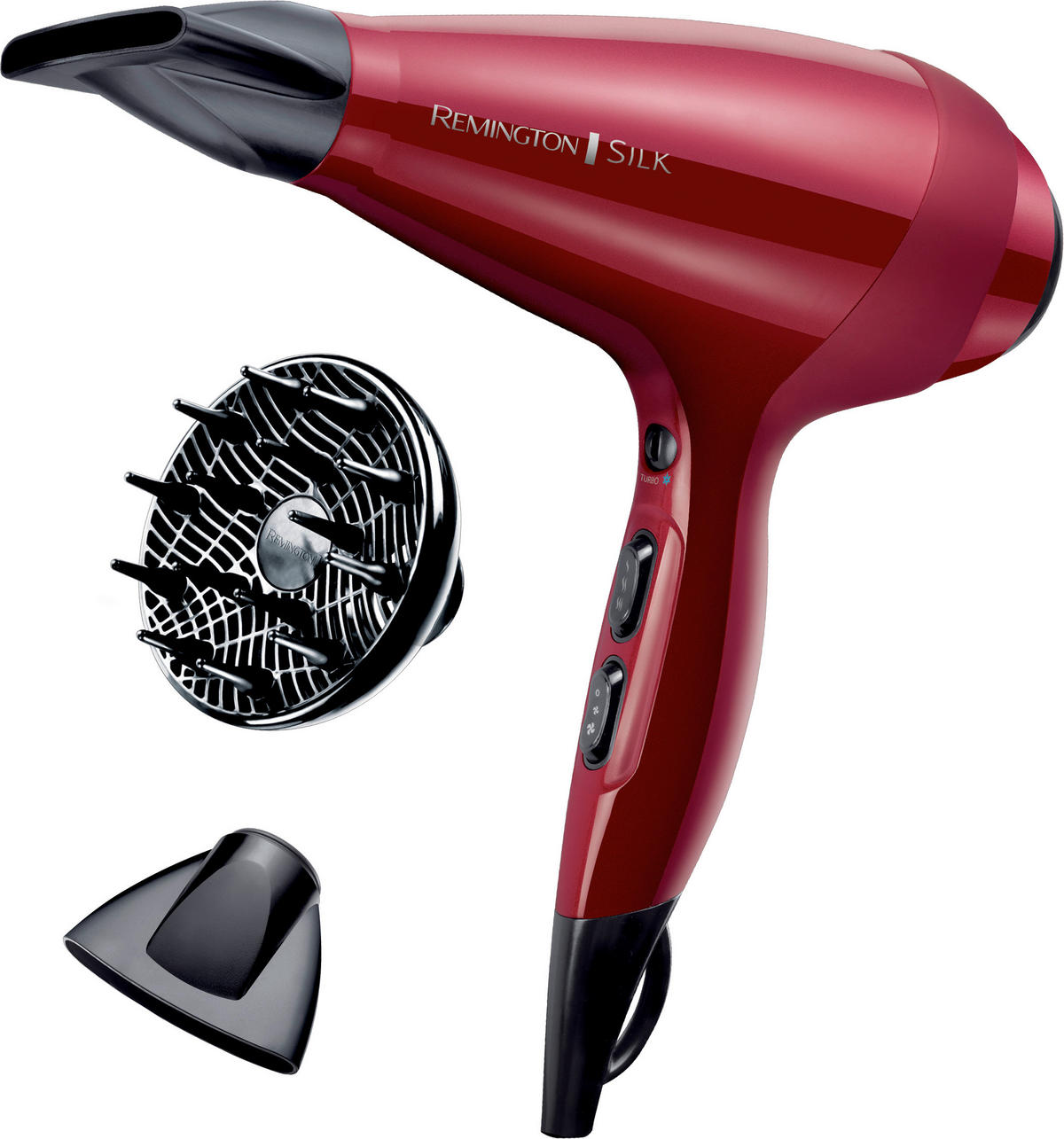 HAARTROCKNER Haartrockner  - Rot/Schwarz, Basics, Kunststoff (9/21/30cm) - Russell Hobbs