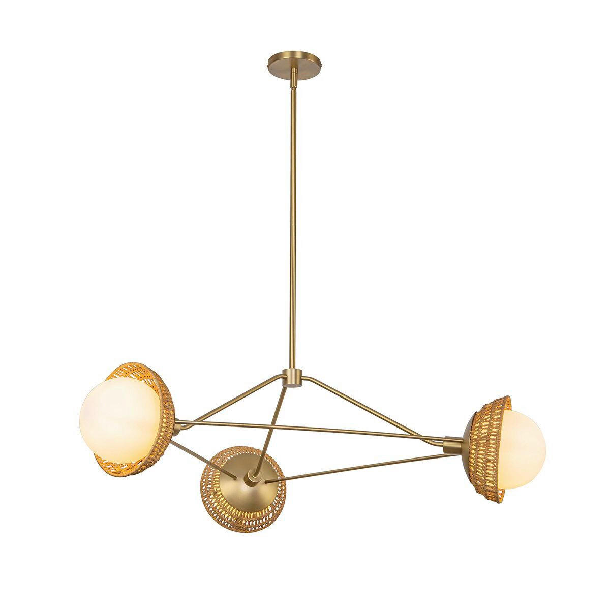 KRONLEUCHTER 101,4/26,7 cm   - Goldfarben, KONVENTIONELL, Glas/Holz (101,4/26,7cm) - Elstead Lighting