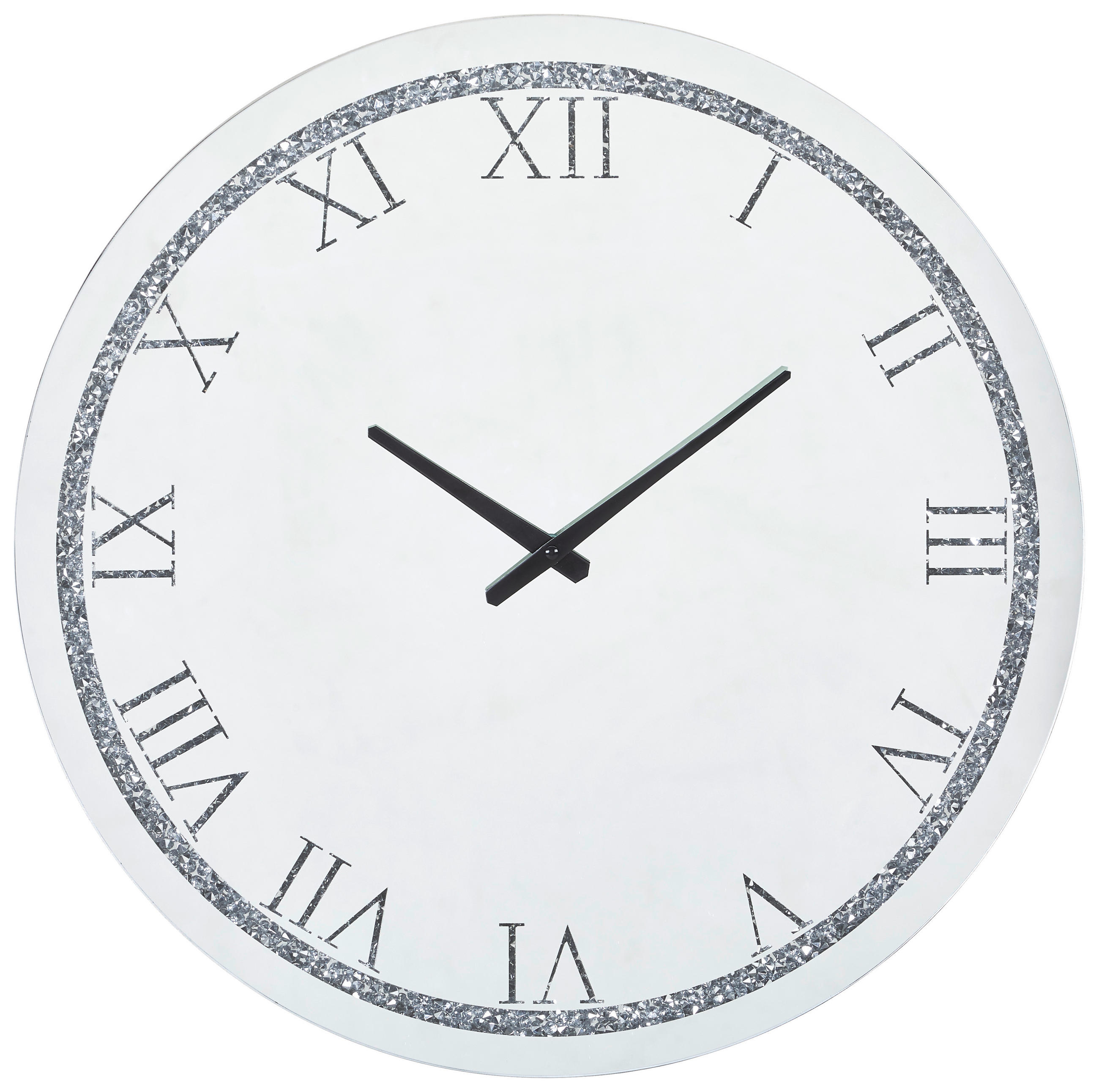 WANDUHR Silberfarben 60/60/3,7 cm  - Silberfarben, Trend, Glas/Holzwerkstoff (60/60/3,7cm) - Xora