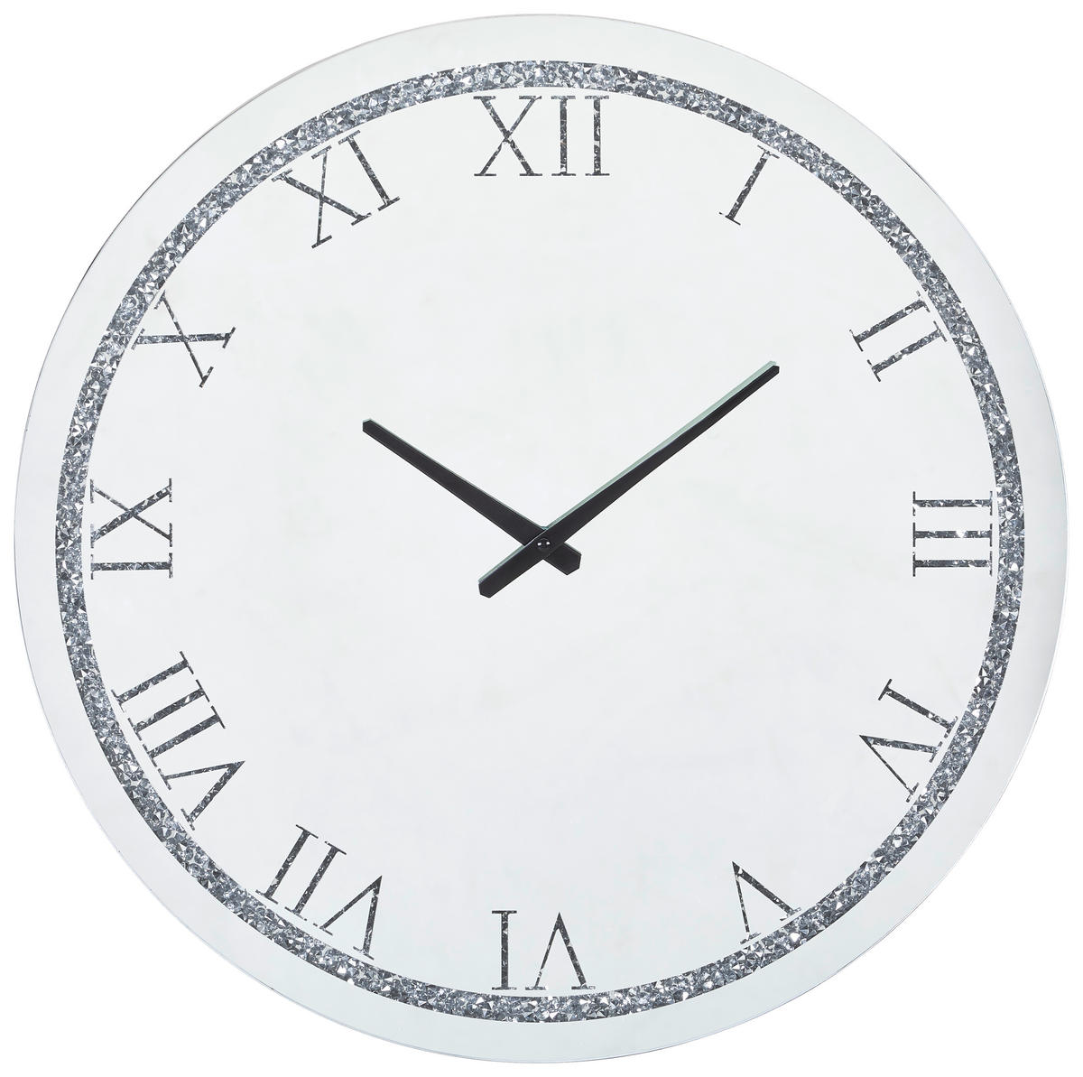 WANDUHR Silberfarben 60/60/3,7 cm  - Silberfarben, Trend, Glas/Holzwerkstoff (60/60/3,7cm) - Xora