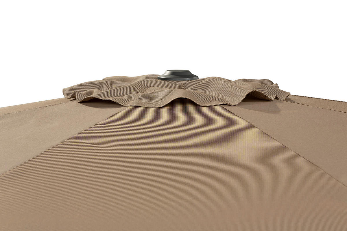 SONNENSCHIRM 320 cm Naturfarben  - Anthrazit/Naturfarben, Basics, Textil/Metall (320/250/320cm) - Schneider