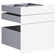 SCHUBLADENSET 45,3/50,3/46,8 cm   - Weiß Hochglanz, KONVENTIONELL, Holzwerkstoff (45,3/50,3/46,8cm) - Hom`in