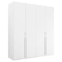 DREHTÜRENSCHRANK 201/235/60 cm,  in Weiß, 4-türig  - Weiß, Trend, Holzwerkstoff/Metall (201/235/60cm) - Novel