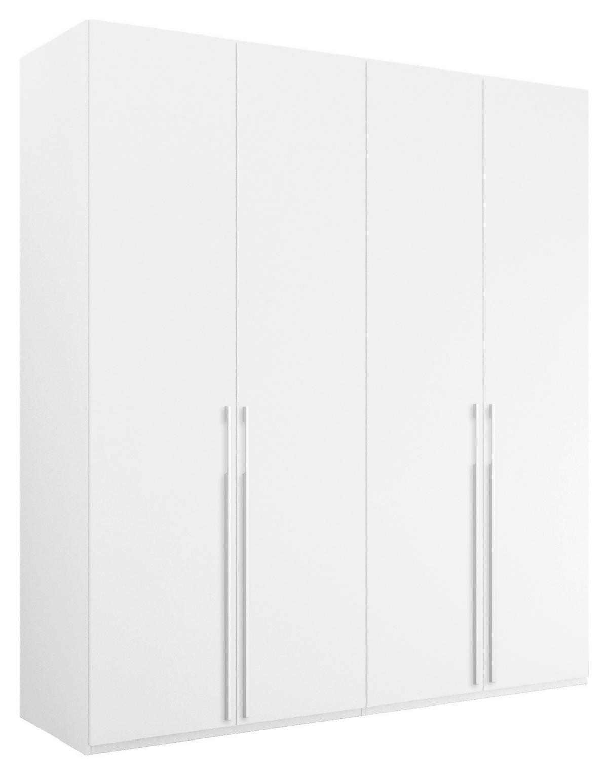 DREHTÜRENSCHRANK 201/235/60 cm,  in Weiß, 4-türig  - Weiß, Trend, Holzwerkstoff/Metall (201/235/60cm) - Novel