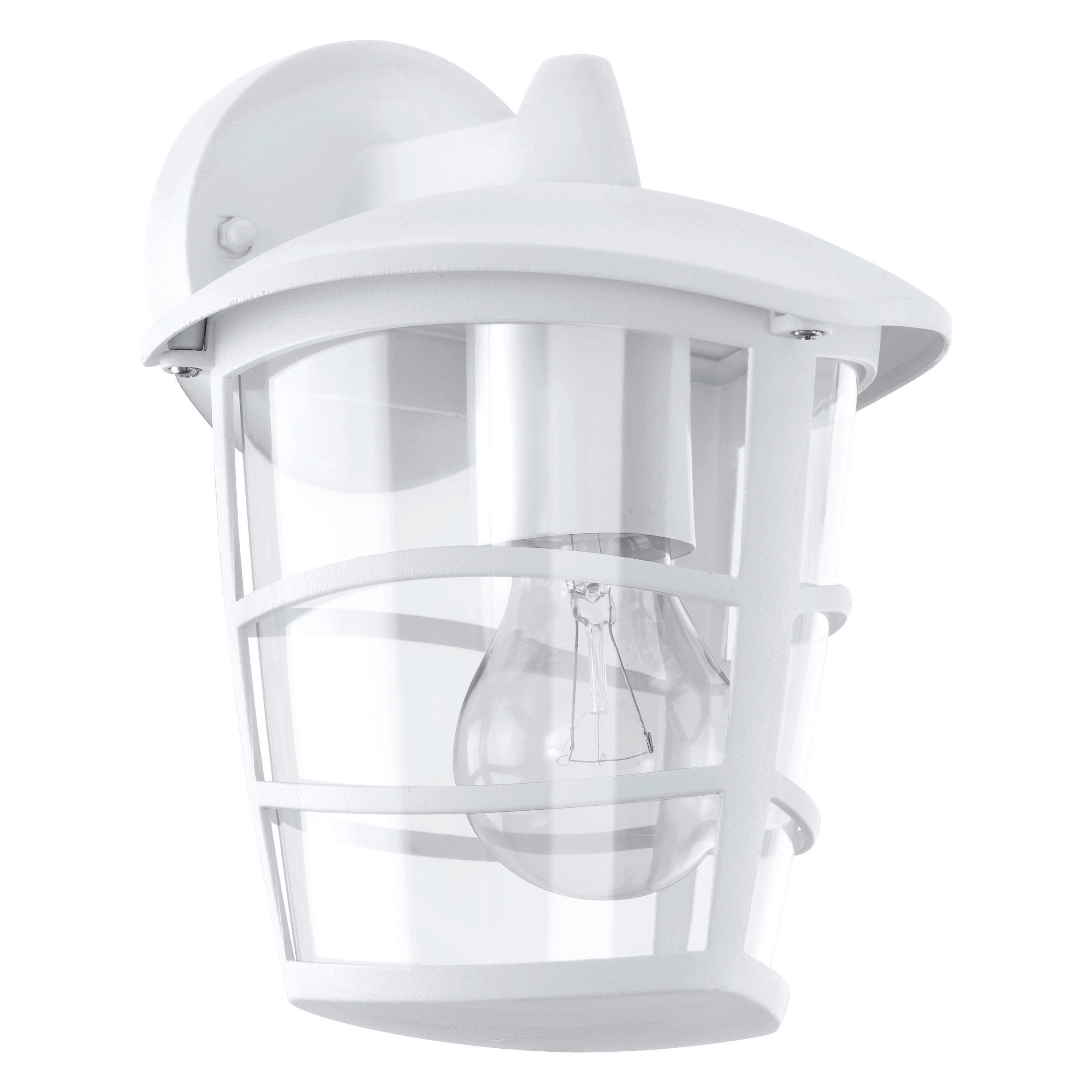LED VÄGGLAMPA 17 cm   - vit/transparent, Basics, metall/plast (17cm) - Eglo
