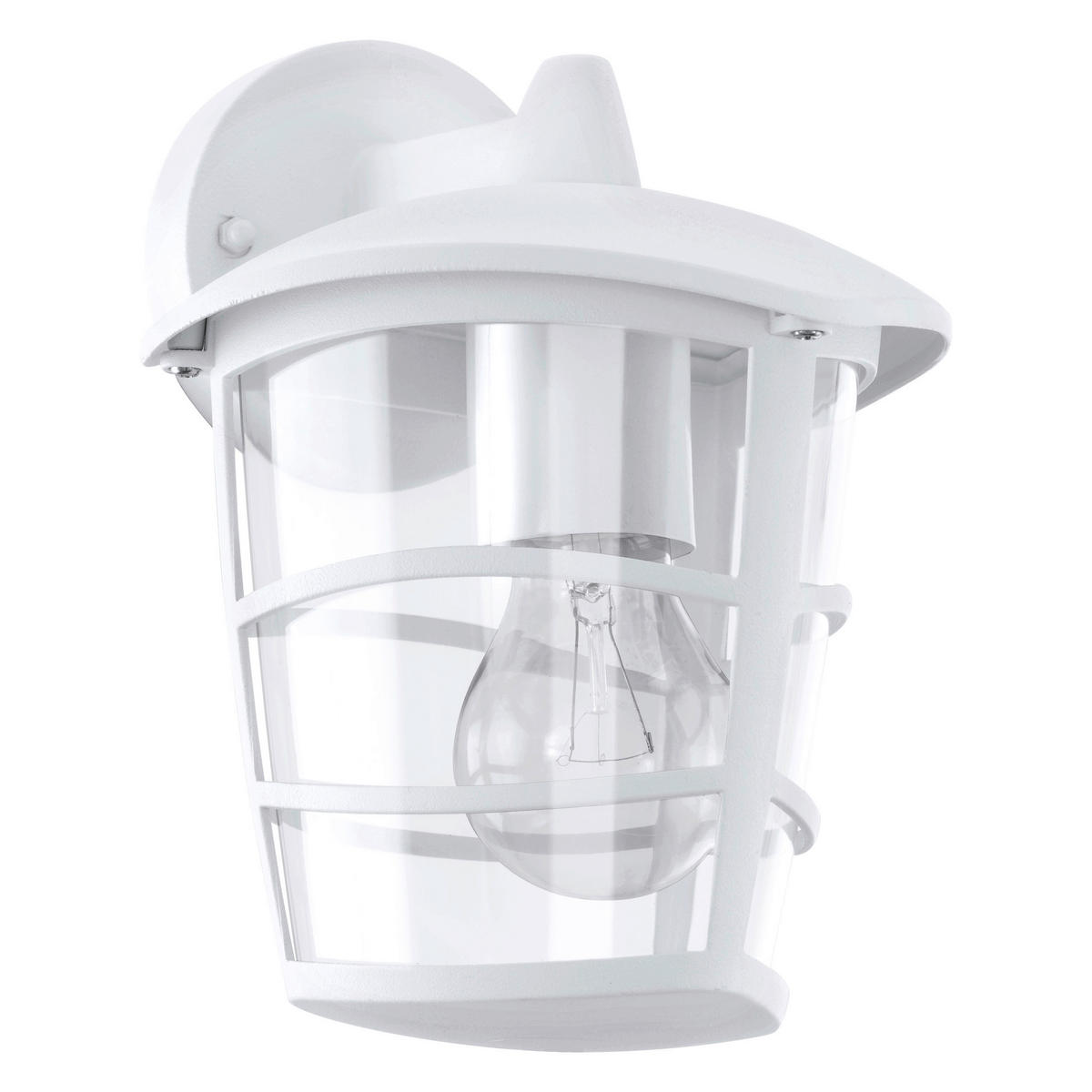 LED VÄGGLAMPA 17 cm   - vit/transparent, Basics, metall/plast (17cm) - Eglo