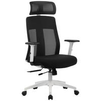 DREHSTUHL Netzbespannung Schwarz, Weiß  - Schwarz/Weiß, KONVENTIONELL, Kunststoff/Textil (65/117-125/60cm) - Novel