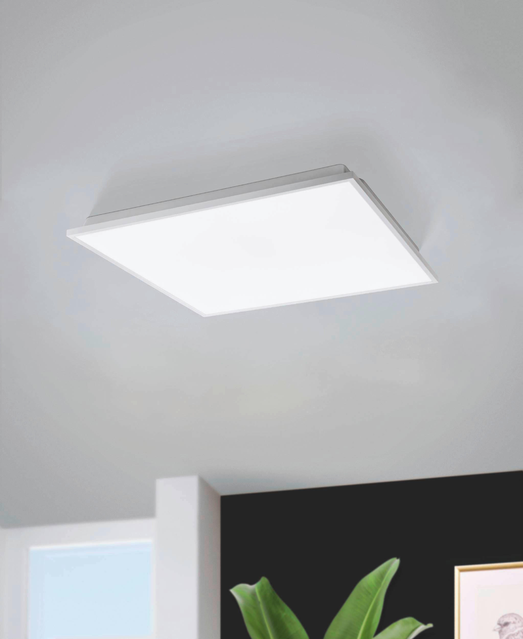 LED-PANEEL Herrora-Z 45/45/4 cm   - Weiß, Basics, Kunststoff/Metall (45/45/4cm) - Eglo