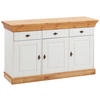 SIDEBOARD  in 143/85/45 cm  - Laugenfarbig/Weiß, ROMANTIK / LANDHAUS, Holz/Metall (143/85/45cm) - Boxxx