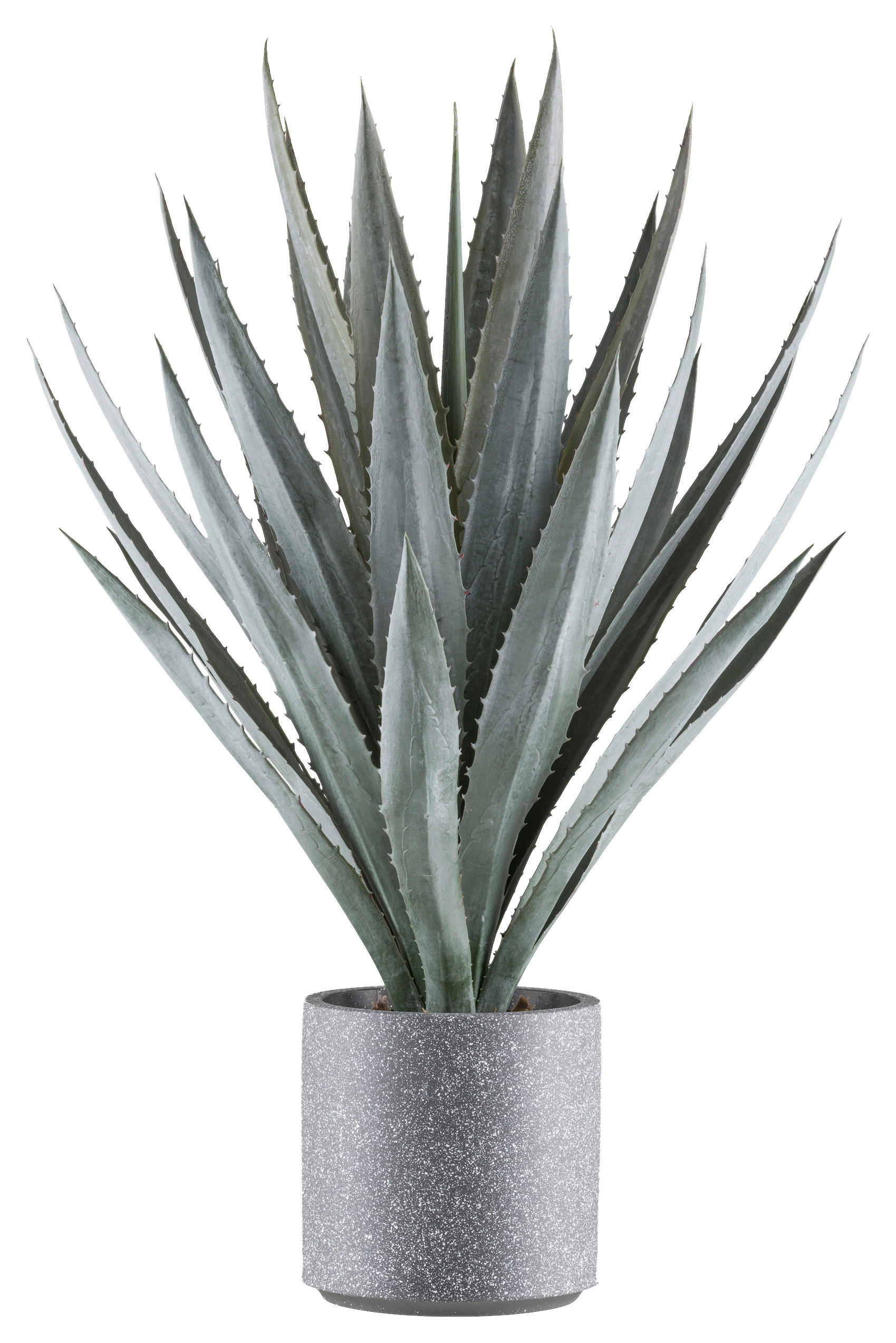 KUNSTPFLANZE Agave 110 cm - Grau/Grün, Design, Kunststoff (110cm) - P & B